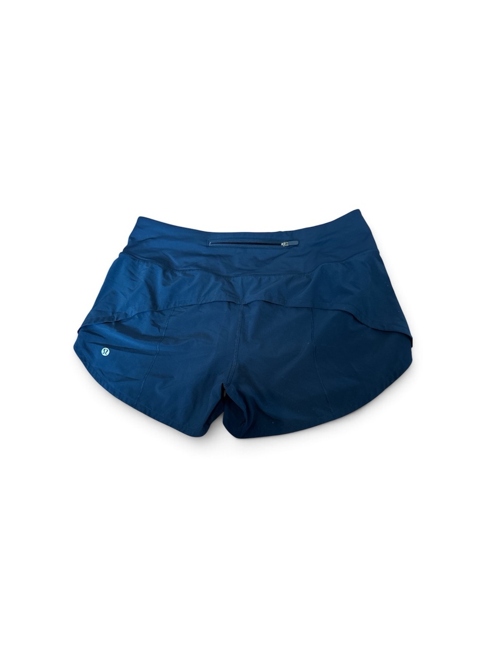 lululemon athletica Deep Blue Athletic Shorts with Back Zip